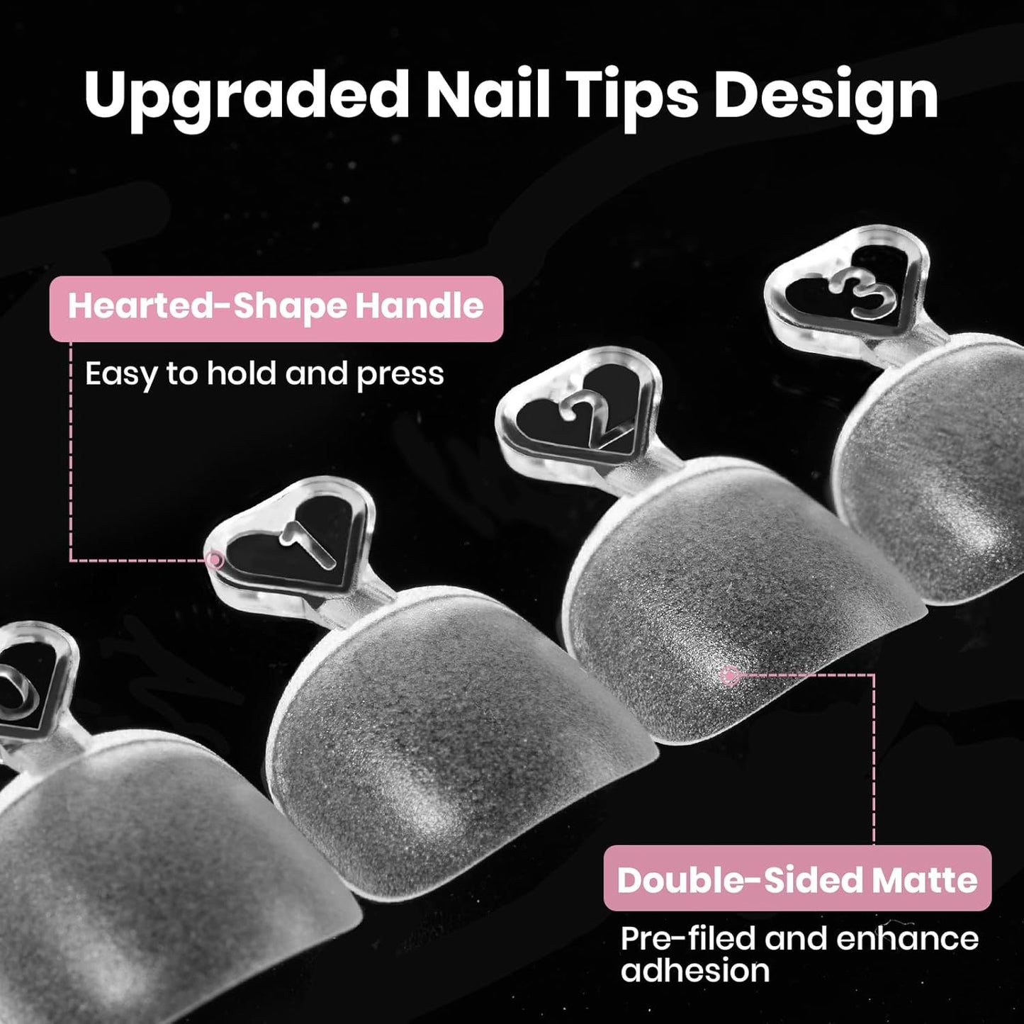 Beetles Toe Nail Tips Square for Big Toes - 15 Sizes 180 Pcs Long Wider Full Cover Toenail Tips Fake Acrylic Pre-etched Double Matte Nail Extensions, Press on Toe Nails for Wide Nail Beds