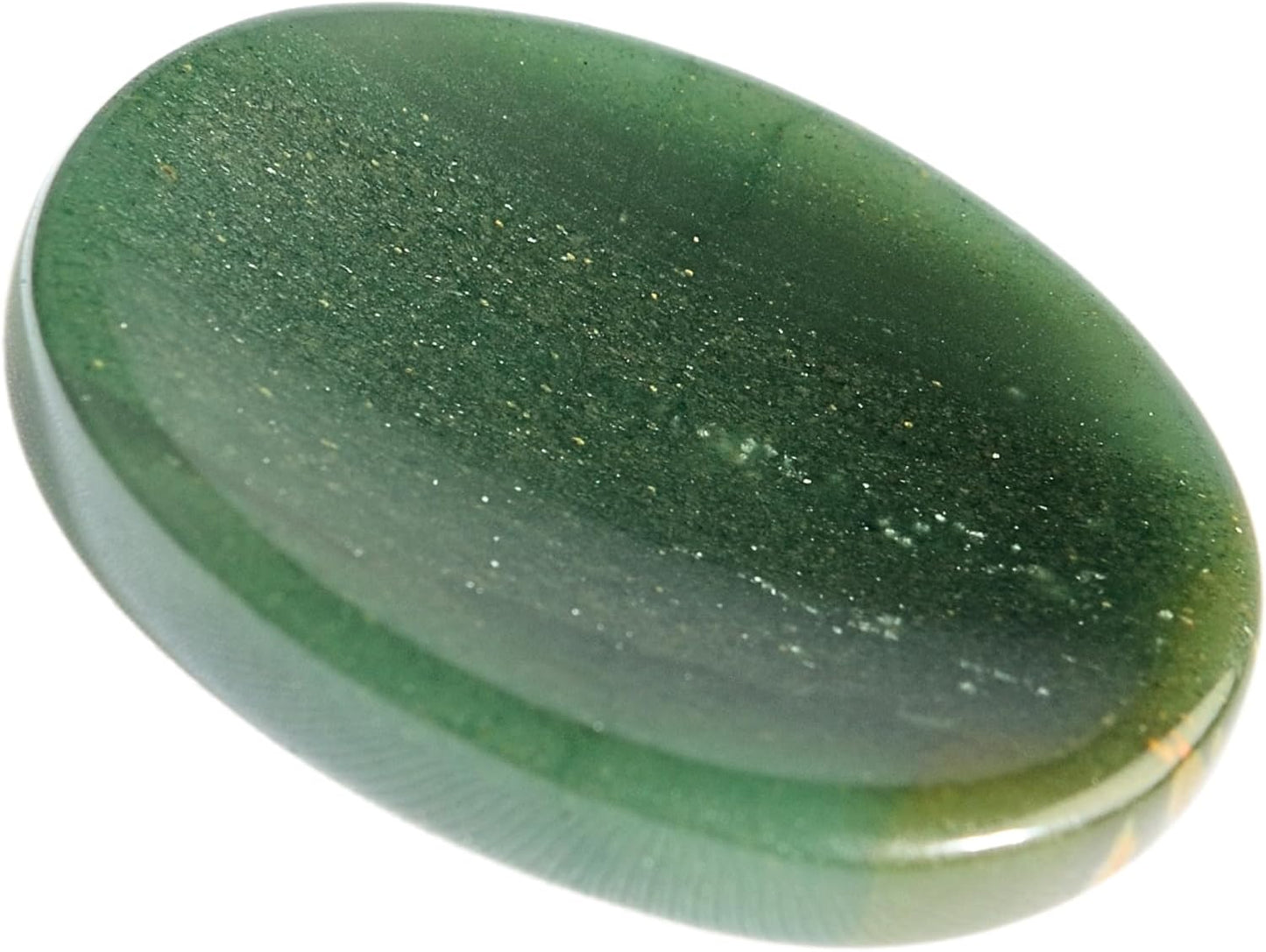 Green Jade Worry Stone – Natural Thumb Stone for Anxiety & Stress Relief – Healing Crystal for Meditation, Reiki, Positive Energy & Gift for Men and Women