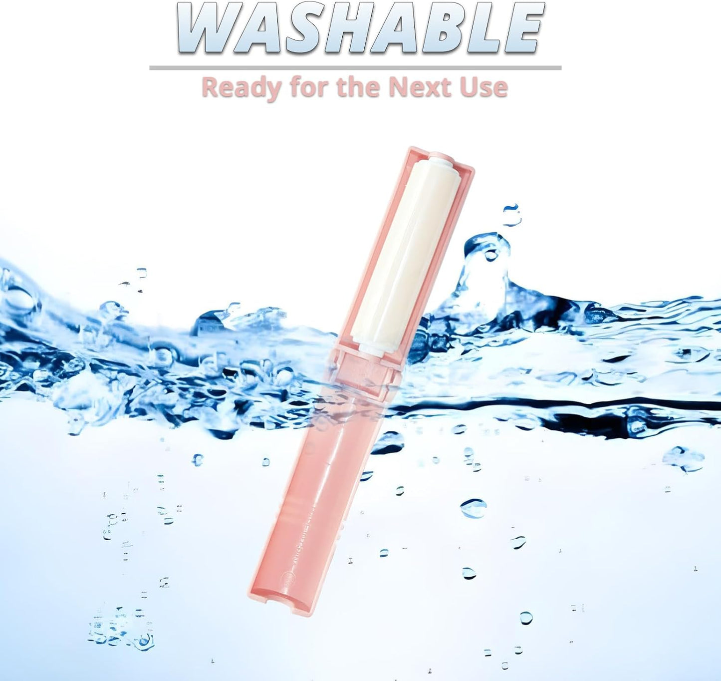 Mini Reusable Lint Roller for Travel, 6 Pack Washable Foldable Lint Remover with Sticky Gel, Portable, Compact and Easy to Clean for Clothes and Luggage Use (Pink)