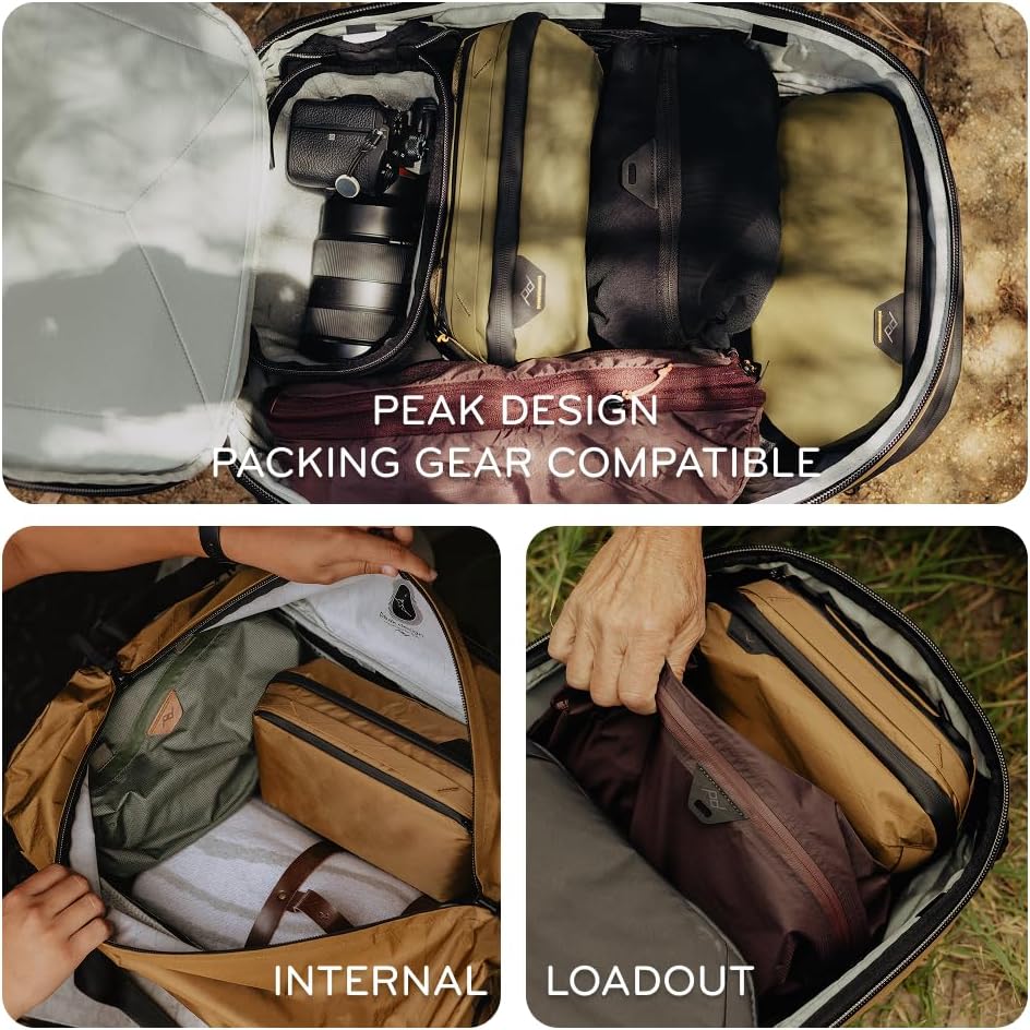 Peak Design Wash Pouch, Kelp, Weatherproof Travel Toiletry Bag, Upright or Hanging Toiletry Kit with Pockets, Magnetic Toothbrush Pocket, Wide UltraZip Opening, Toiletry Bag for Men and Women