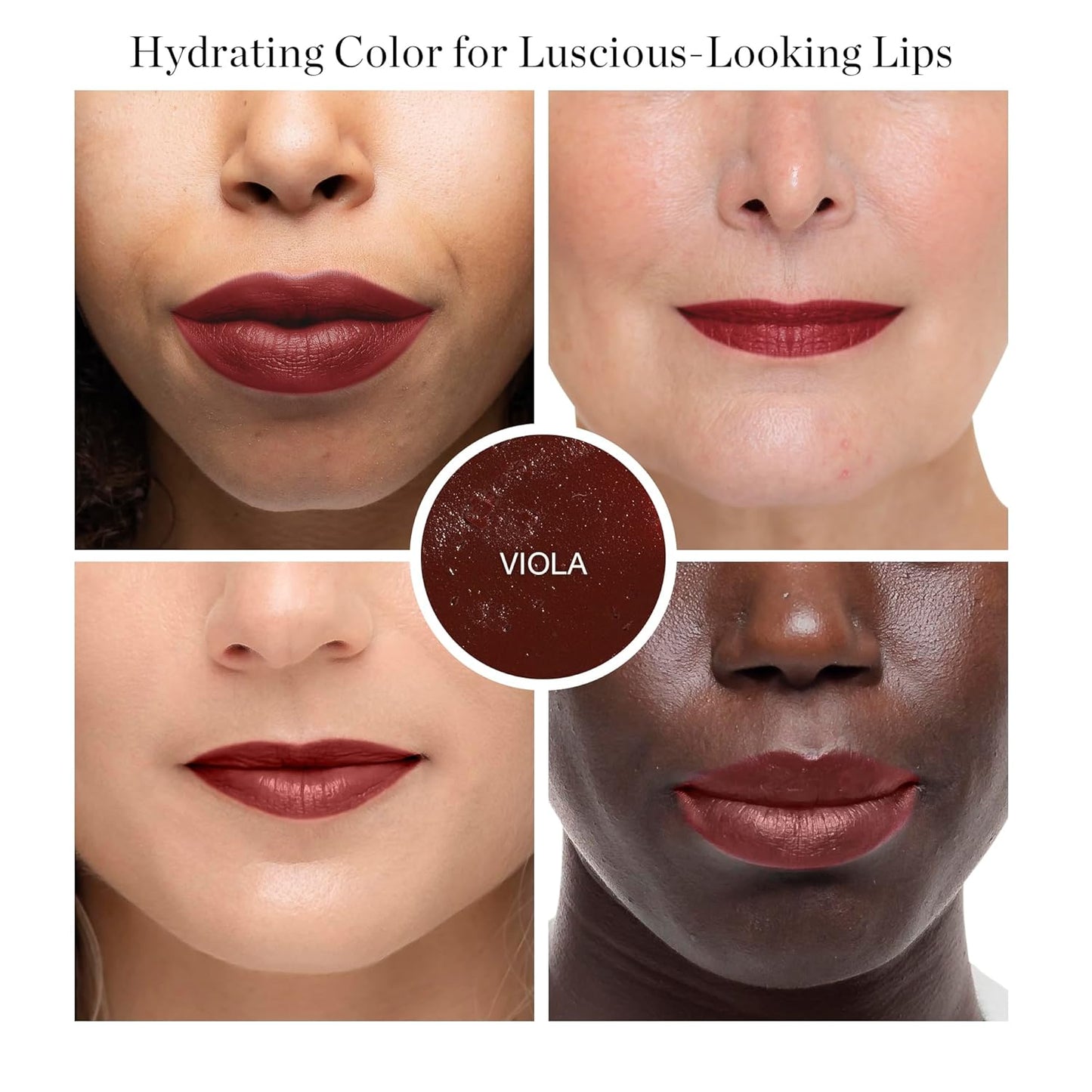 Ogee Tinted Sculpted Lip Oil - Lip Stain Made with 100% Organic Coconut Oil, Jojoba Oil, and Vitamin E - Best as Lip Balm, Lip Color or Lip Treatment - VIOLA