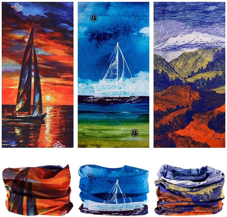 Headband Neck Gaiter Head Wrap Headwear Face Mask Magic Scarf Bandana for Men and Women