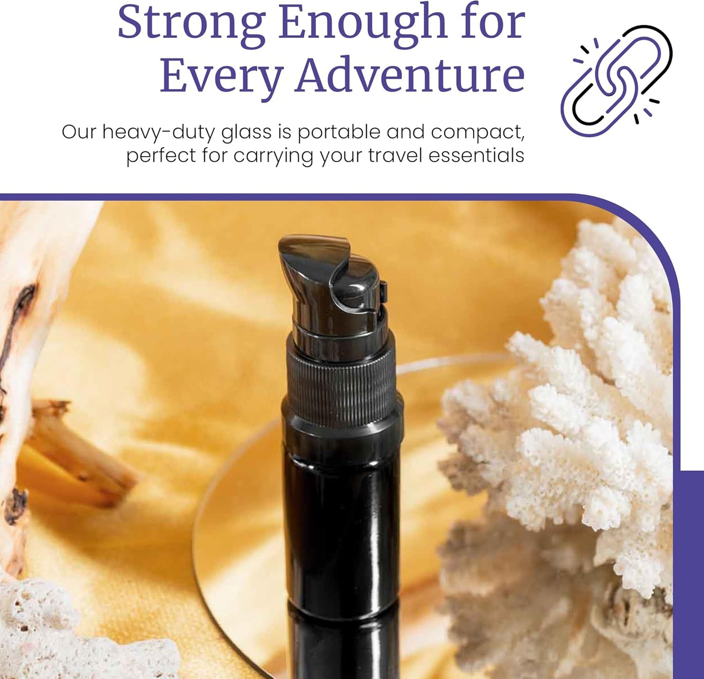 Infinity Jars 5 ML (0.17 fl oz) Refillable UV Black Glass Pump Bottles Leak-Proof Travel Containers for Toner, Sanitizer, Beard Oil, Hair Serum, Essential Oils 10-Pack