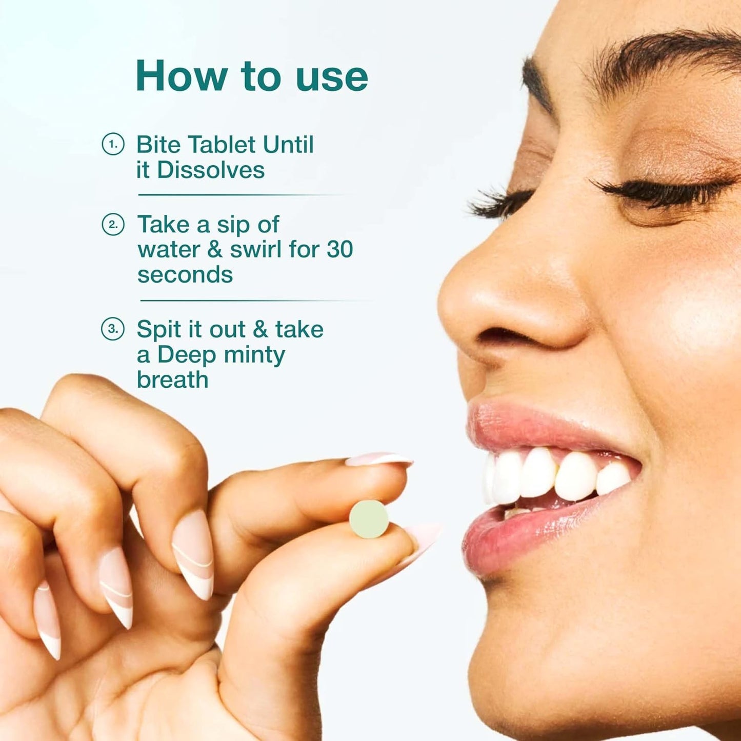 Mouthwash Tablets – Natural Mint Flavor | 90 Count | Travel-Friendly, Alcohol-Free, Eco-Friendly Oral Rinse Tablets | Freshens Breath, Supports Oral Hygiene | Just Add Water