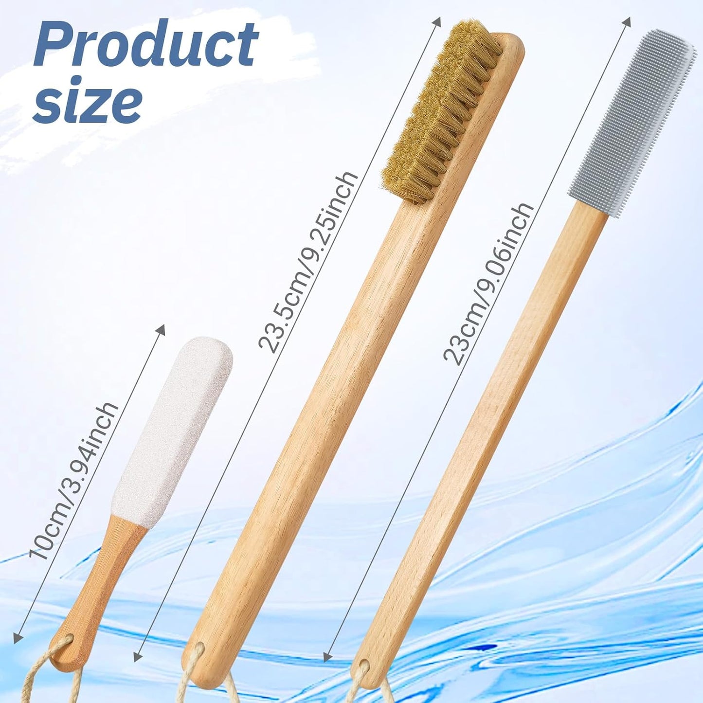 Long Handle Toe Gap Cleaning Brush+Body Shower Brush+Foot Grinder, Silicone Foot Scrubber for Shower, Feet Cleaner Scrub Foot Care for Seniors,Elderly, Men and Women,Grey