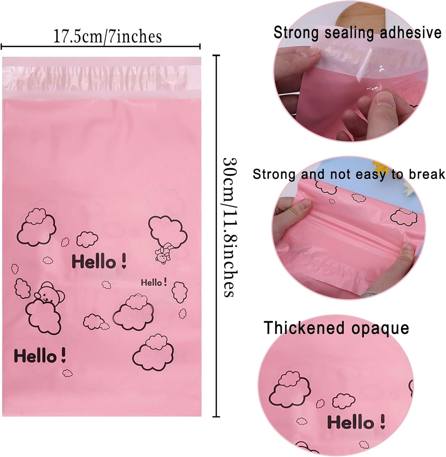 Cute Pink Sanitary Pad Disposal Bags - Pack of 200, 7x12inches Opaque Feminine Hygiene Disposal Bags for Tampons, Liners