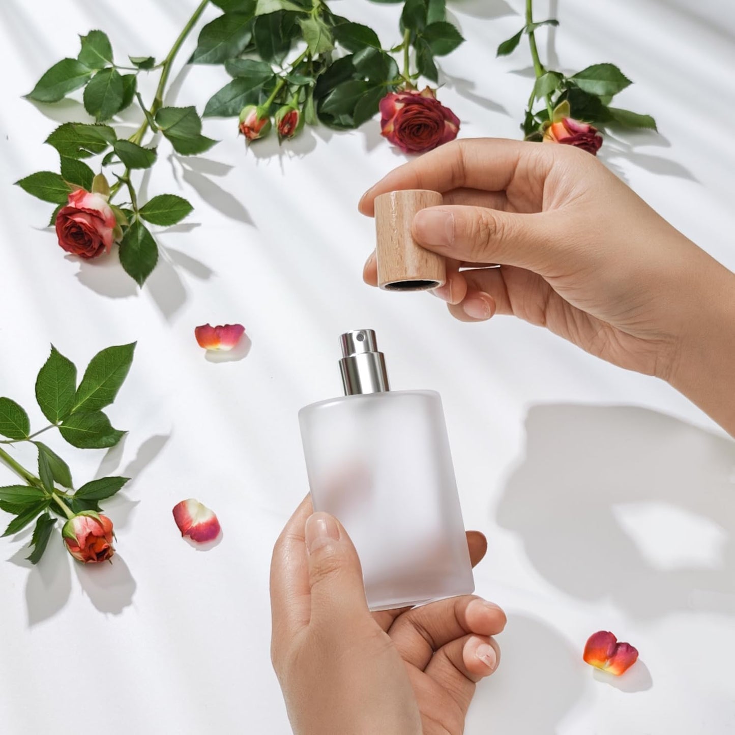 50ml/1.7 Oz Glass Spray Bottle Perfume Atomizer,Perfume Travel Refillable Spray Bottle Empty with 3 Kinds of Dispenser (B3)