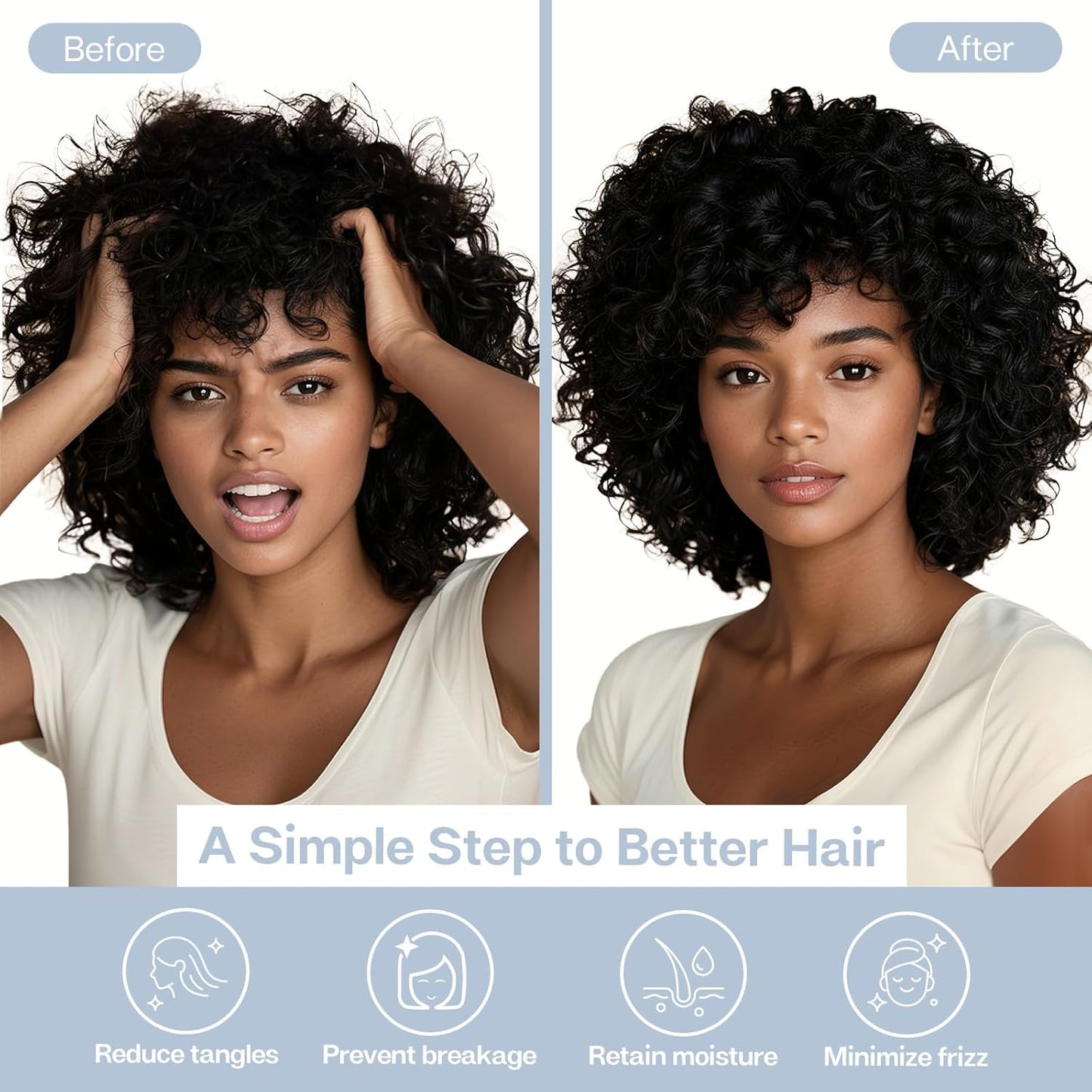 MR&HM Satin Pillowcase for Hair and Skin, Silk Satin Pillowcase 2 Pack, Queen Size Pillow Cases Set of 2, Silky Pillow Cover with Envelope Closure (20x30, Light Blue)