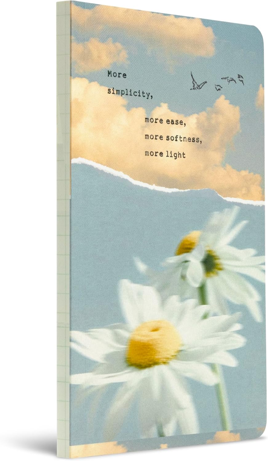 Compendium Softcover Journal – More Simplicity, More Ease, More Softness, More Light – A Write Now Journal with 128 Lined Pages, 5" W x 8" H