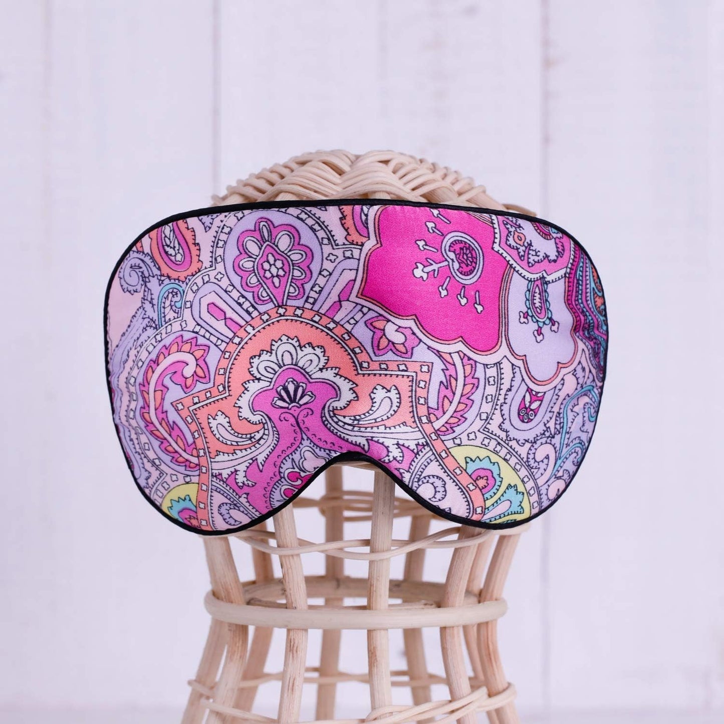 Maxfeel 100% Pure Silk Eye Mask - Sleep Eye Cover in Printed Colors (#12)