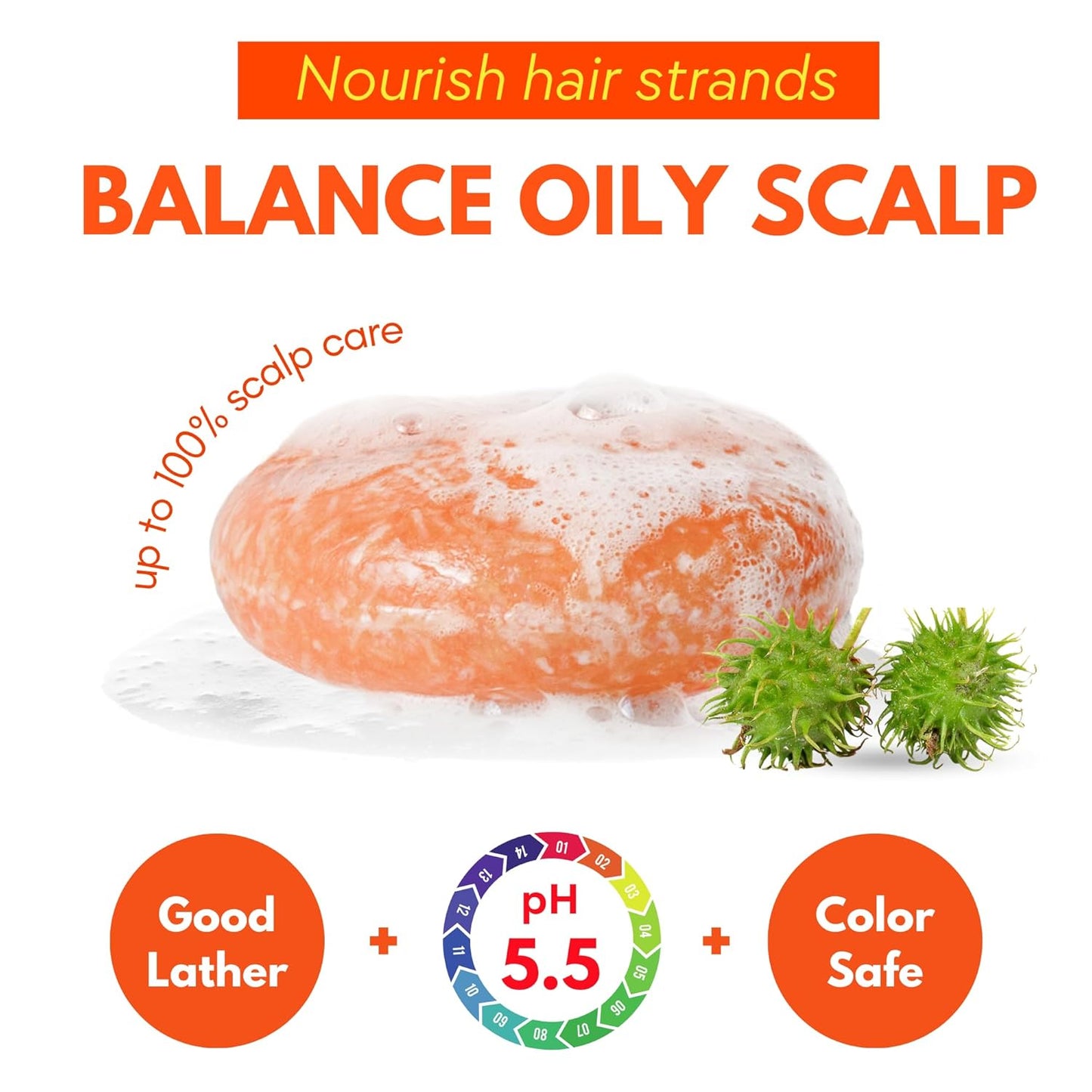 Castor Oil Shampoo and Conditioner Bar Set 3 - Hair Growth, Regrowth, Anti Hair Loss- Natural Solid Shampoo Soap Bars Set for Women with Straight, Curly Hair for Thinning, Thickening