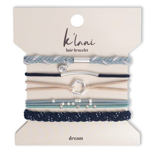 K'lani Hair Tie Bracelets for Women - Elastic Hair Bands That Double as Stylish Jewelry - Dream - Large