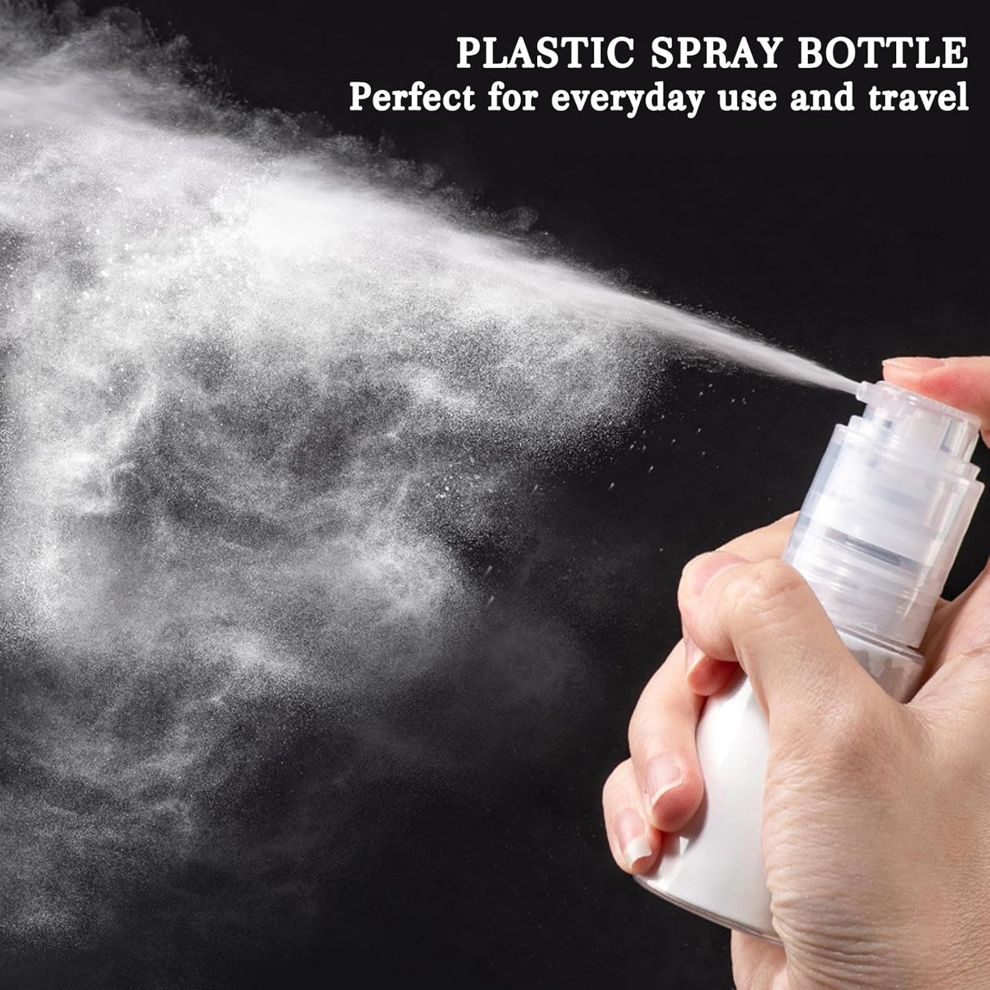 HSOMiD 2 Pack - Empty Powder Spray Bottle, Barber Powder/Talc Powder/Hair Fibers Sprayer, Applicator for Hair Salon, Cleaning, Plants, Misting & Skin Care (120ml)