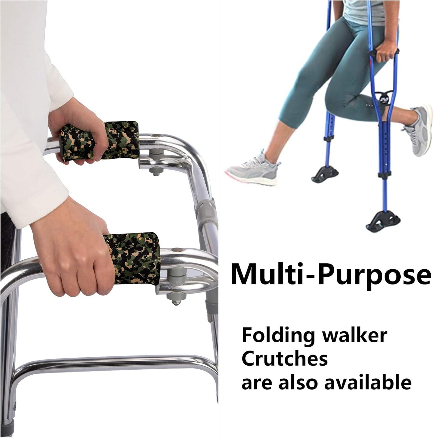 Spring Seaon Universal Walker Handle Padded -Hand Grip (2 Pack) Covers Non-Slip Cushion Padding for Folding Rolling Walker,Rollator Handle-Crutch Handle Pad Grips- Mobility Aid