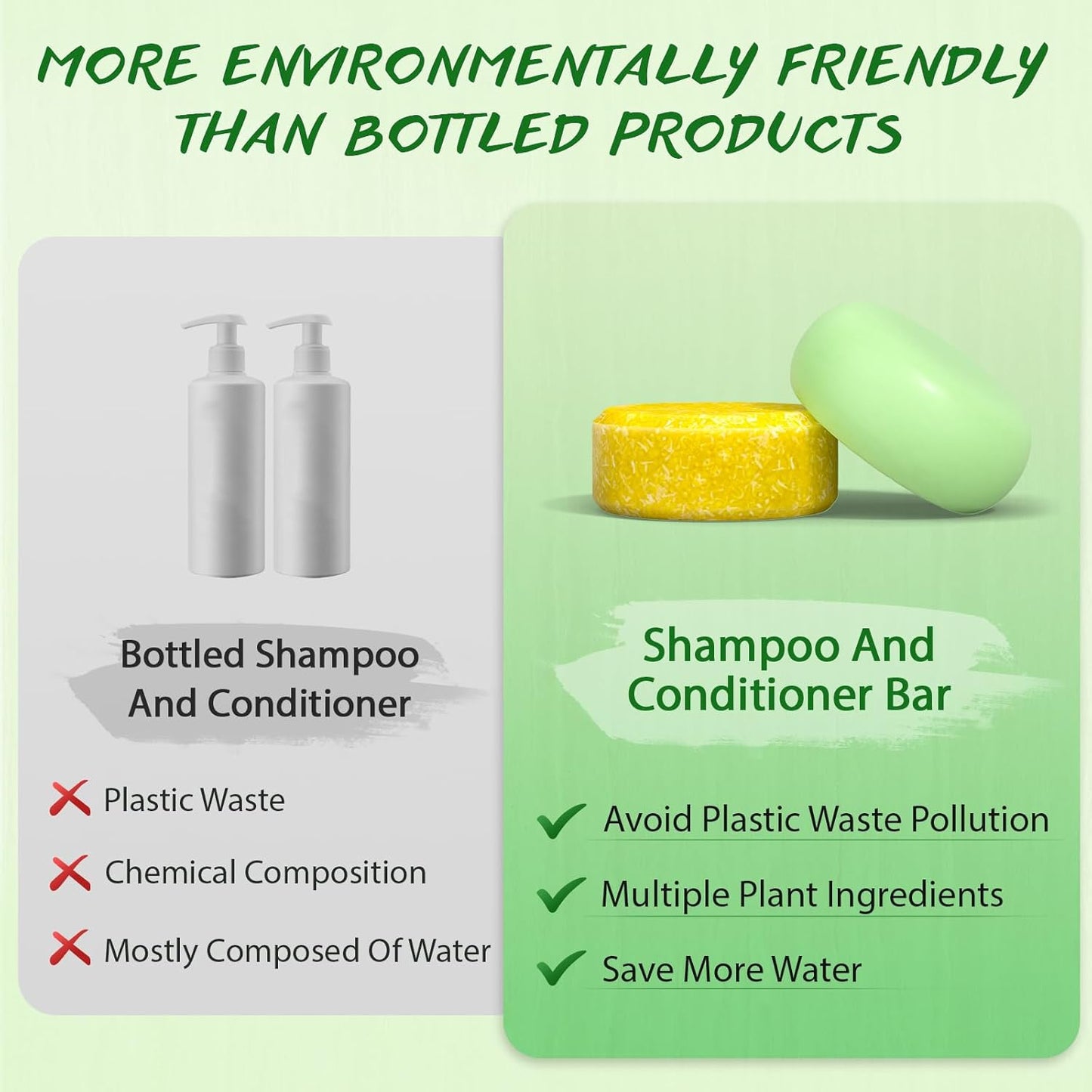 POP MODERN.C Rosemary Solid Shampoo and Conditioner Bar Set for Hair Growth, Moisturizing, 160g, 2.8219 Ounce, 2x80g Soaps, 2 Wooden Holder, Mother's Day Gift