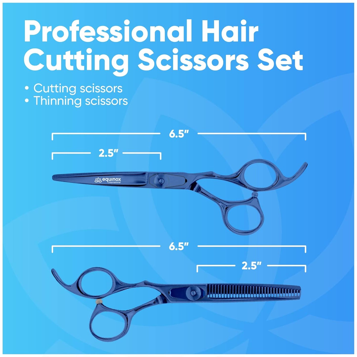 Equinox Professional Hair Scissors Set - Barber & Thinning Shears for Cutting & Grooming, Premium Japanese Stainless Steel Scissors