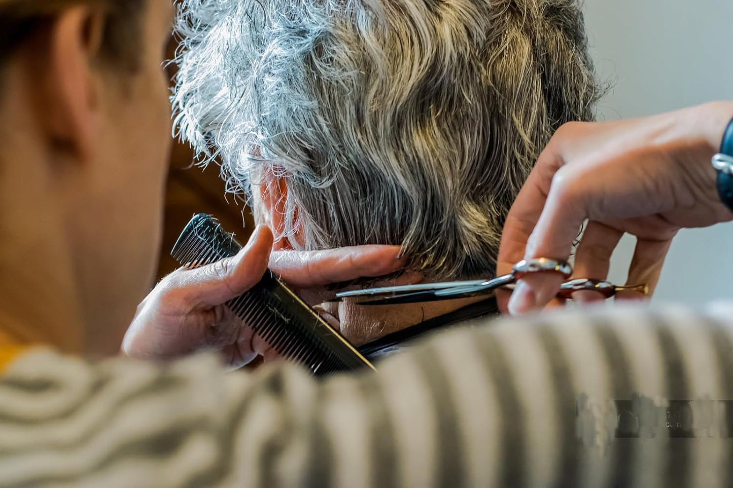 Professional Hair Cutting Scissors Multifunctional 7.8 inch Straight / 7.0 inch Thinnin Shears Tools for Mother Father Friends' Christmas Gift, Black