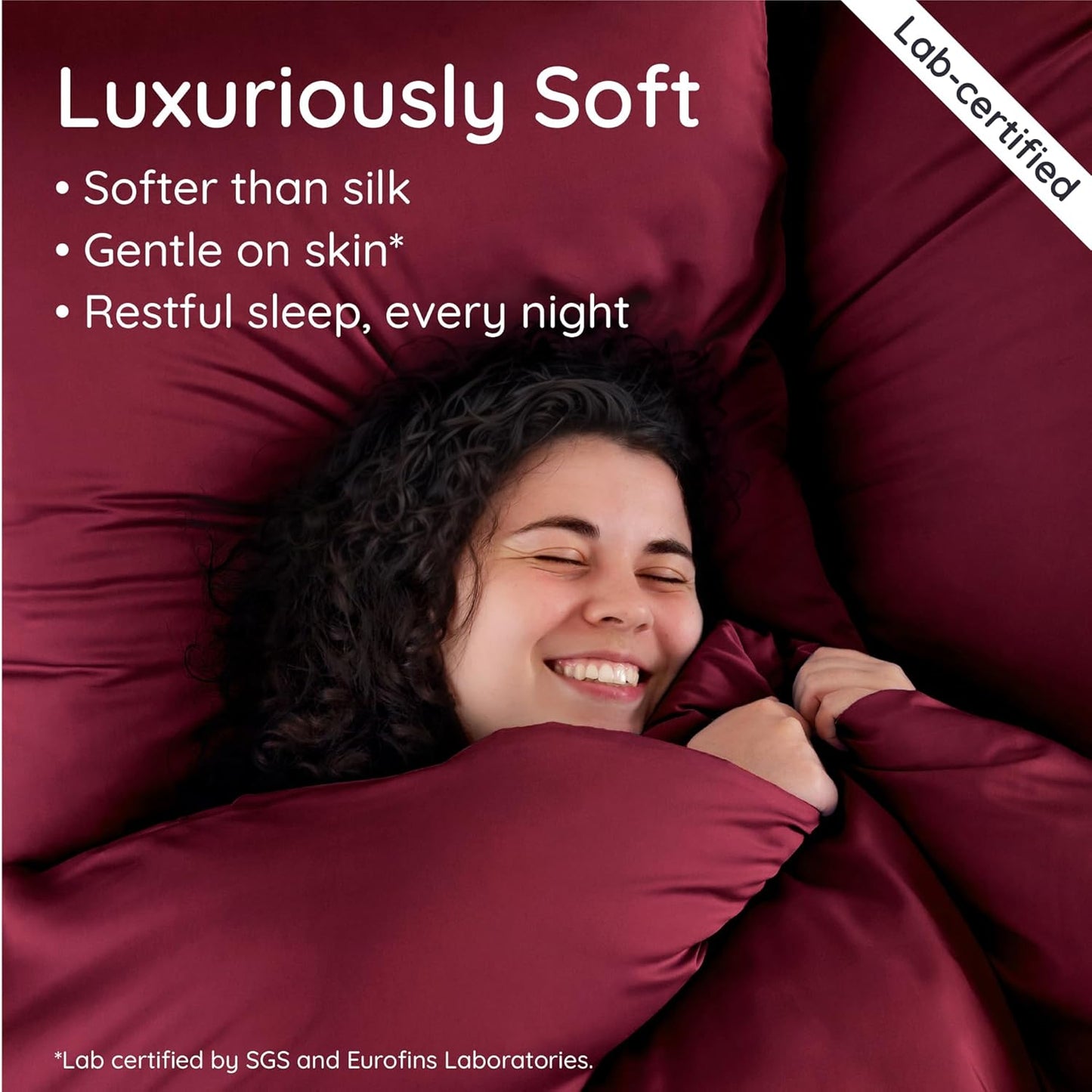 Bambaw 100% Viscose Derived from Bamboo Pillowcases Standard Size – Set of 2 Cooling Pillow Cases for Hot Sleepers with Envelope Closure, Breathable & Super Soft Pillow Cases Standard Size (Burgundy)