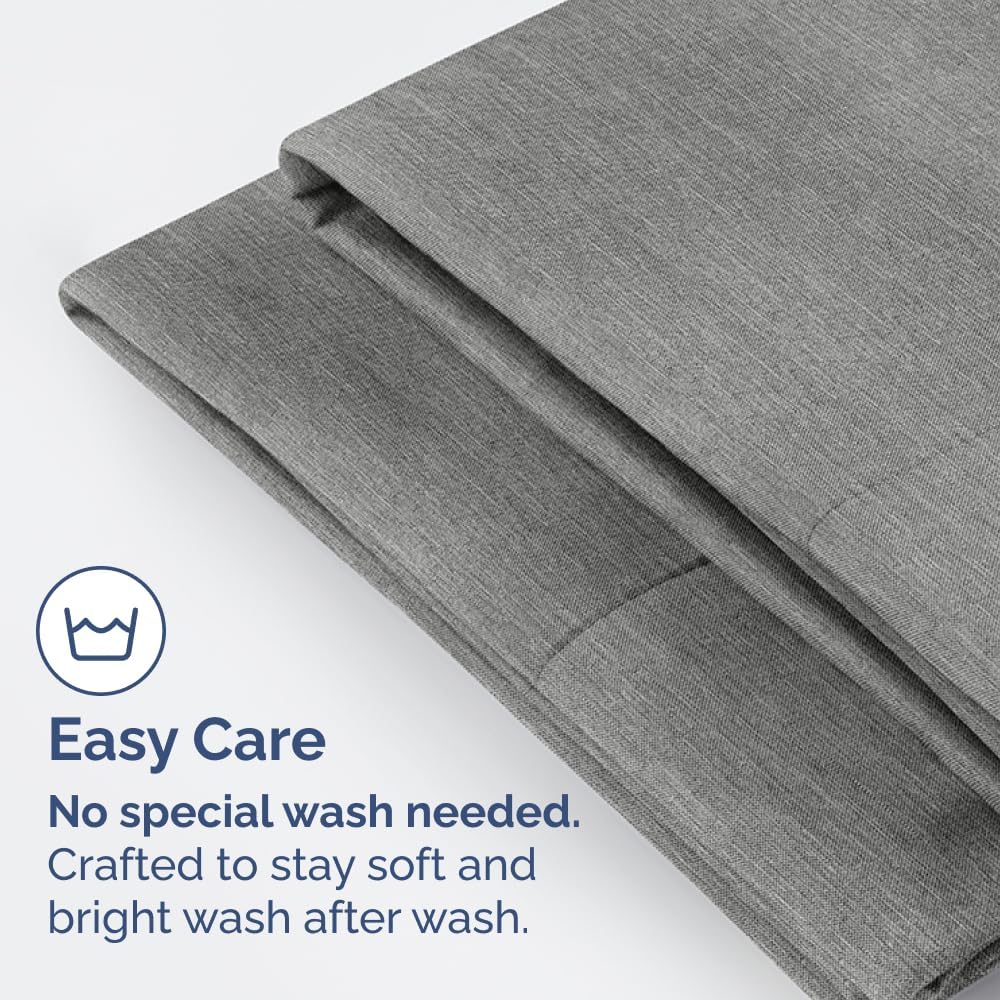 King Pillow Cases Set of 4 - Ultra Soft Hotel Quality Pillowcase Covers - Comfy, Cozy & Wrinkle Free - Shrinkage and Fade Resistant - Machine Washable Pillow Protectors - 4 Piece Set - Heathered Grey