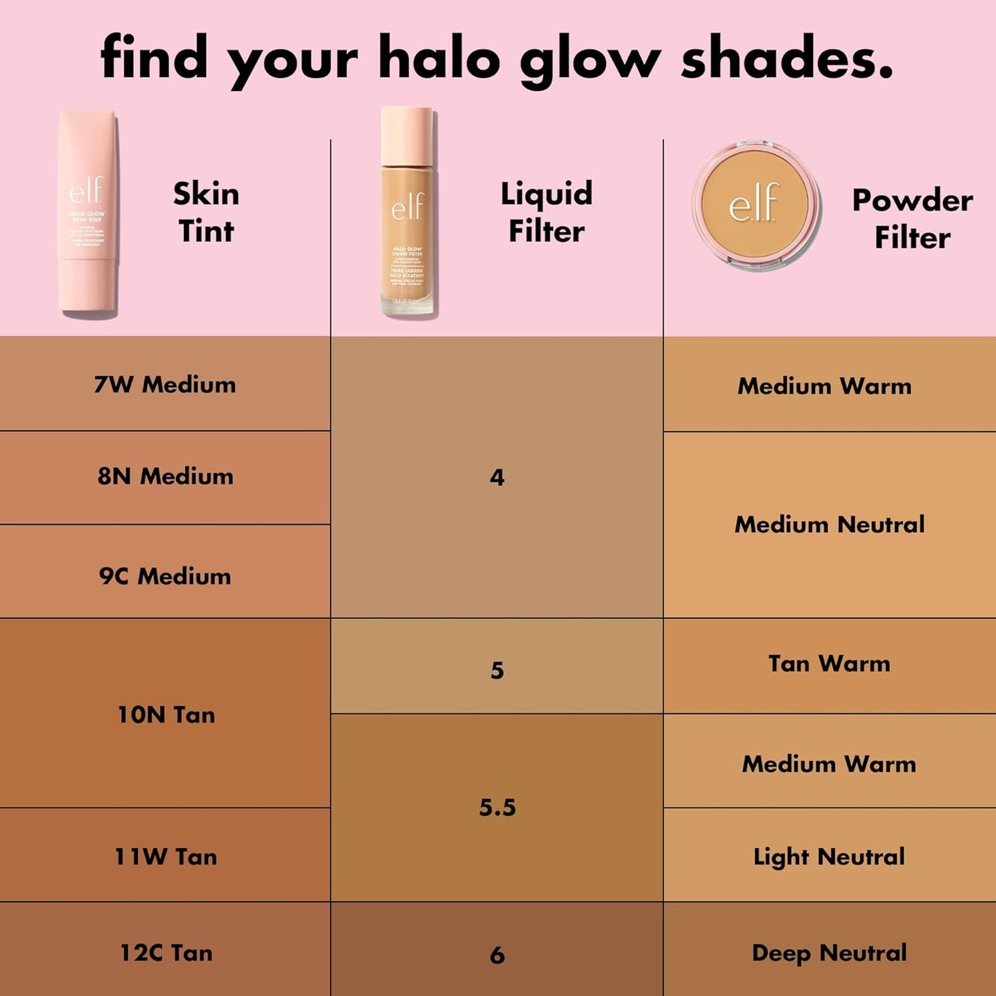 e.l.f. Halo Glow Liquid Filter, Complexion Booster For A Glowing, Soft-Focus Look, Infused With Hyaluronic Acid, Vegan & Cruelty-Free, 4 Medium