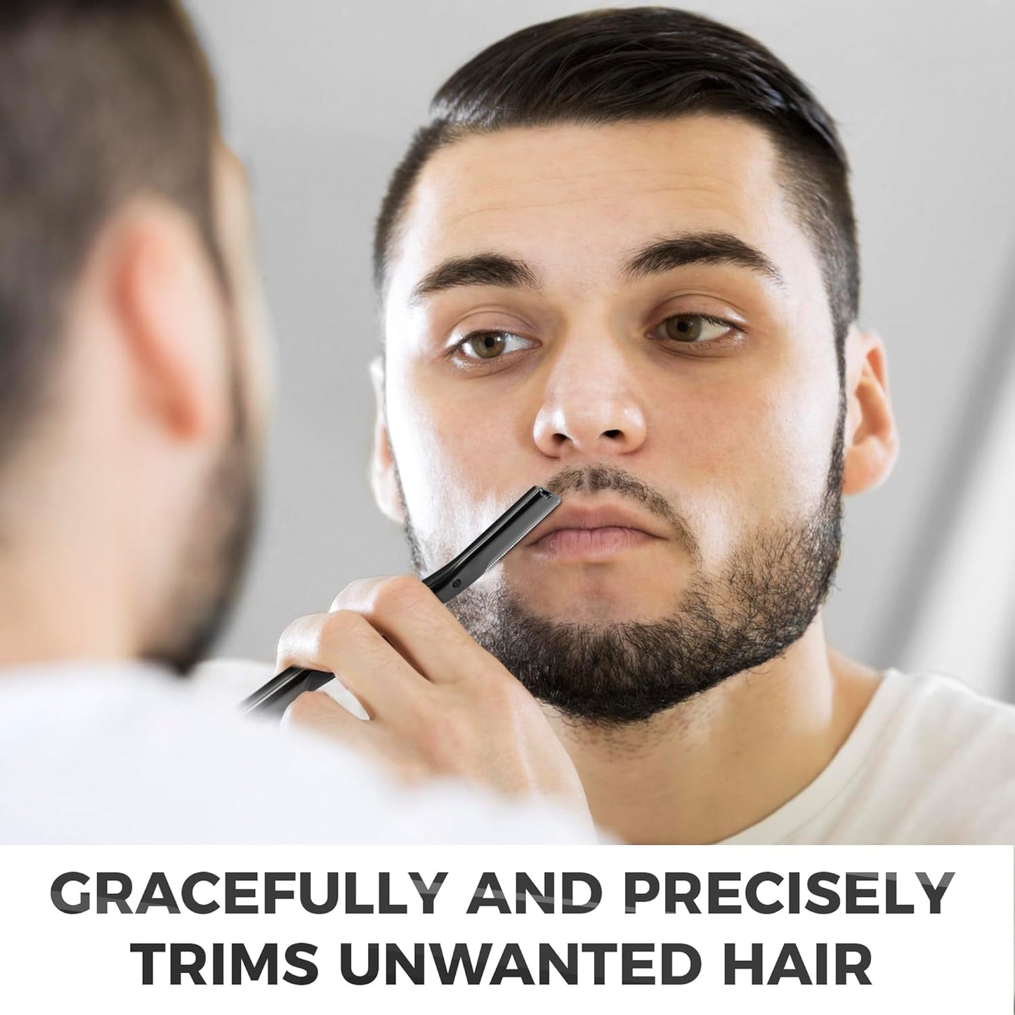 ZOMCHI Dermaplaning Tool for Face with 11 Refill Blades, Dermaplane Razor for Women and Men, Face Razor with Precision Silicone Cover, Eyebrow Razor, Facial Razor, Reusable Metal Handle - Matte Black