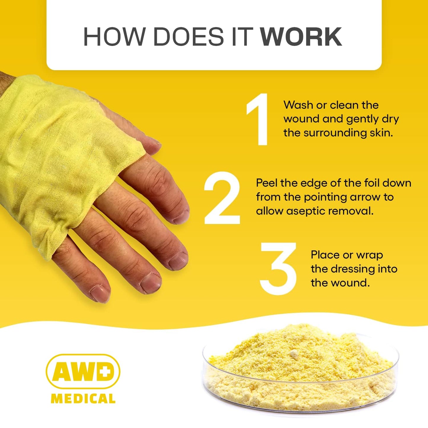 AWD Medical Xeroform Petrolatum Dressing 5x9 - Non-Adhering Gauze Pads - Fine Mesh Gauze Patch Sterile - Healthcare Supplies for Wound Care, Burns, Lacerations, & Skin Grafts Aide (Box of 25, 5"x9")