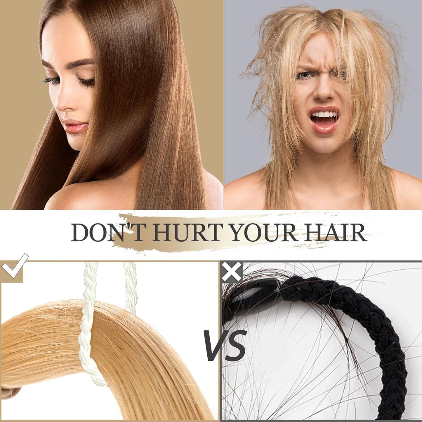 Hair Tie Bracelet, 10 Pcs Boho Hair Ties For Girls and Women, Elastic Hair Ties, Hair Bands For Ponytails, Ponytail Holder For Daily Life, Sport, Cooking, Working (Set 13)