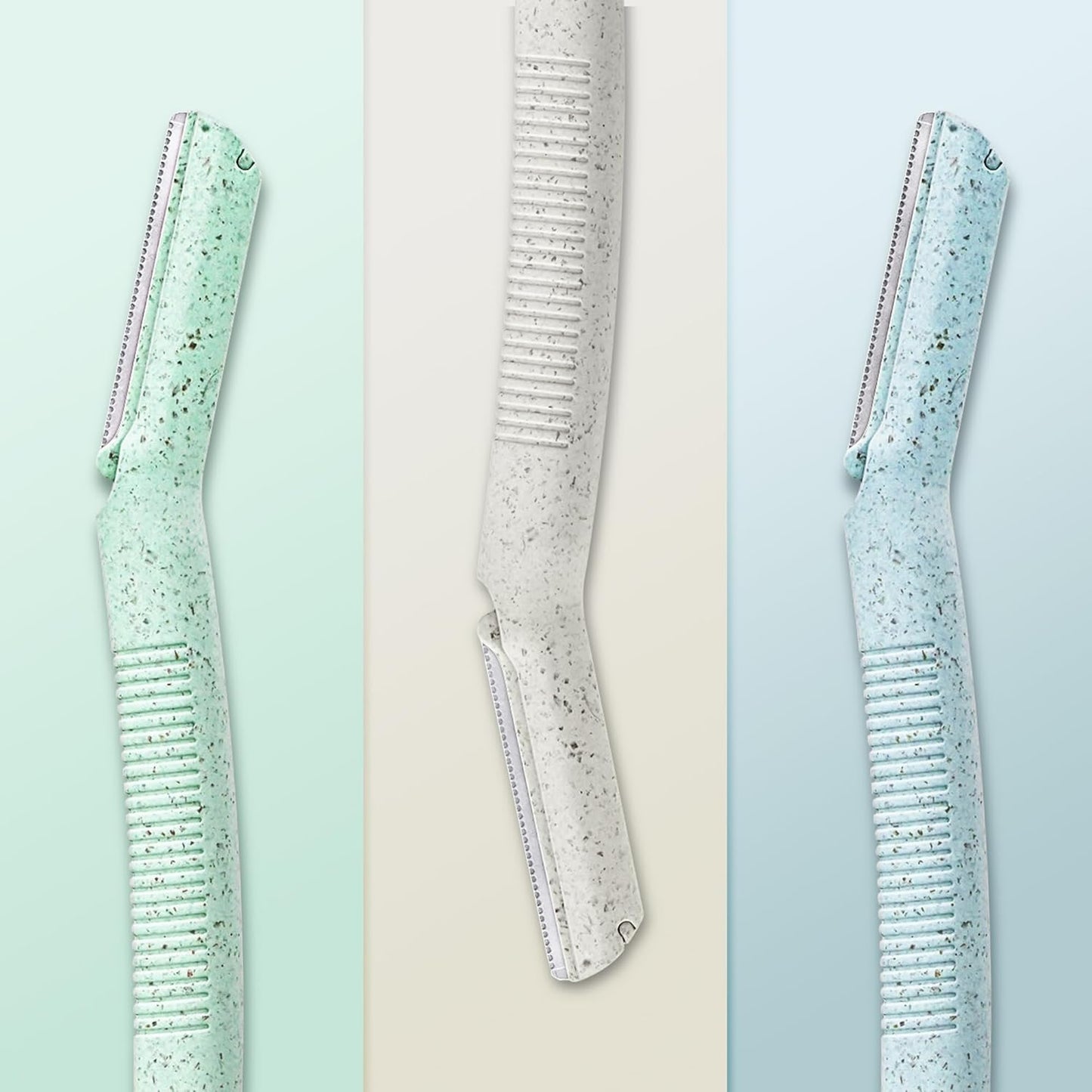 ENNVA 3pcs Dermaplane Facial Hair Removal Razor for Women - Anti-Cutting Protective Blades, Ergonomic Handle, Hygienic Disposable Blades