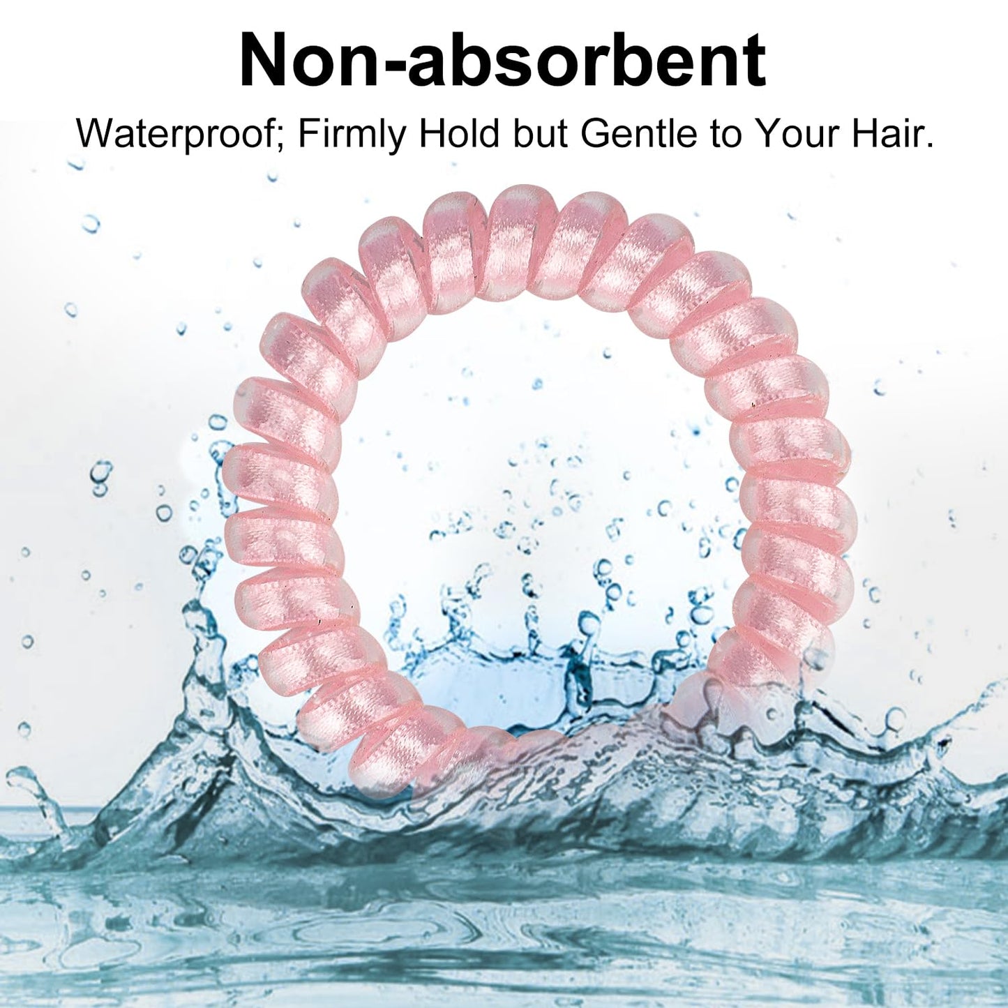 JessLab Spiral Hair Ties for Women, 10-Pack Traceless No-Damage Ponytail Holders, Coils Hair Bands for Girls, Assorted Colors