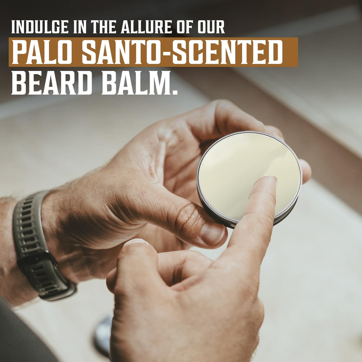 Viking Revolution Palo Santo Beard Balm for Men - Beards Butter for Men with Argan Oil and Jojoba Oil - Beard Softener and Moisturizer for Mens Beards Styling Balm (1 Pack, 2oz)