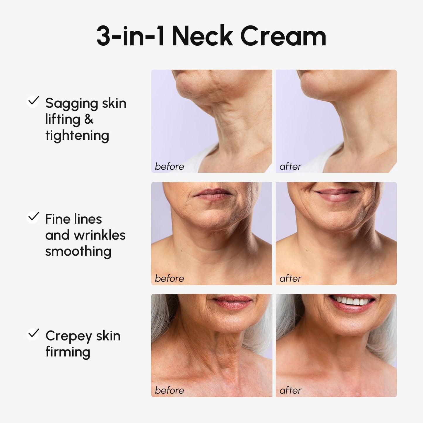 MAREE Neck Cream with Face Roller – Neck Creams For Tightening and Firming – Pro Retinol & AH-8 Firming Neck Cream Roller - Face Double Chin Wrinkle Cream for Women - Crema Reafirmante Para el Cuello