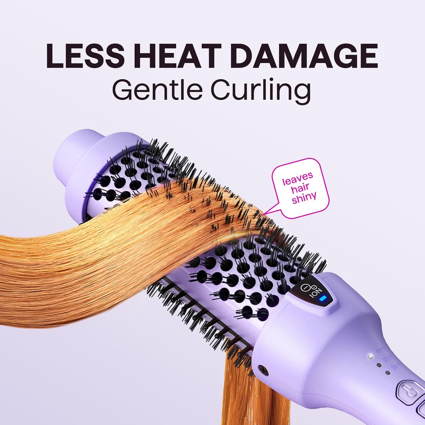 Wavytalk Thermal Brush, 1.5 Inch Blowout Express Ionic Thermal Round Brush Creates Blowout Look in 10 Minutes Makes Hair Shinier & Smoother, Dual Voltage (Lavender Purple)