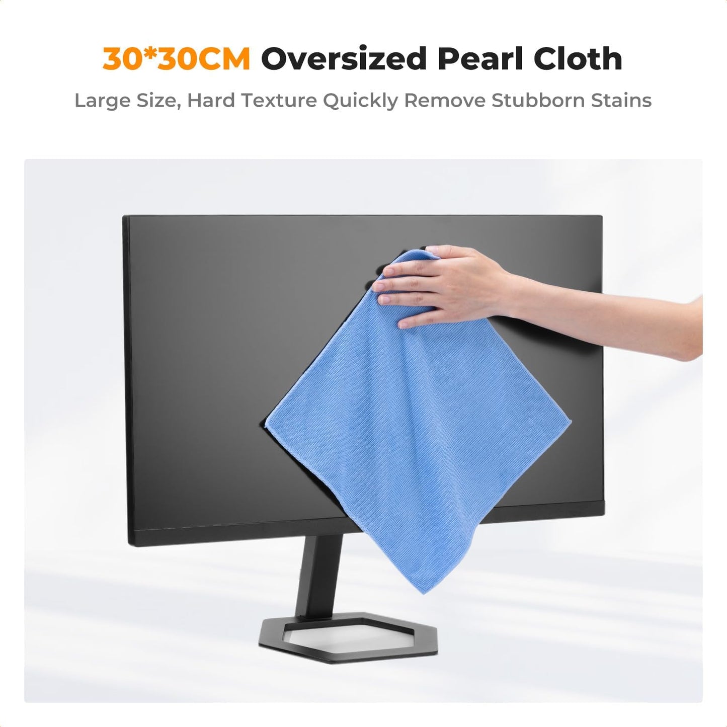 K&F CONCEPT 250ML Screen Cleaner Spray + Large Pearl Cloth + Microfiber Cloths*2 + 4 Brushes - Travel Size Electronic Cleaner for Car, Computer, Laptop, iPad, MacBook, Phone, Watch, Eyeglass