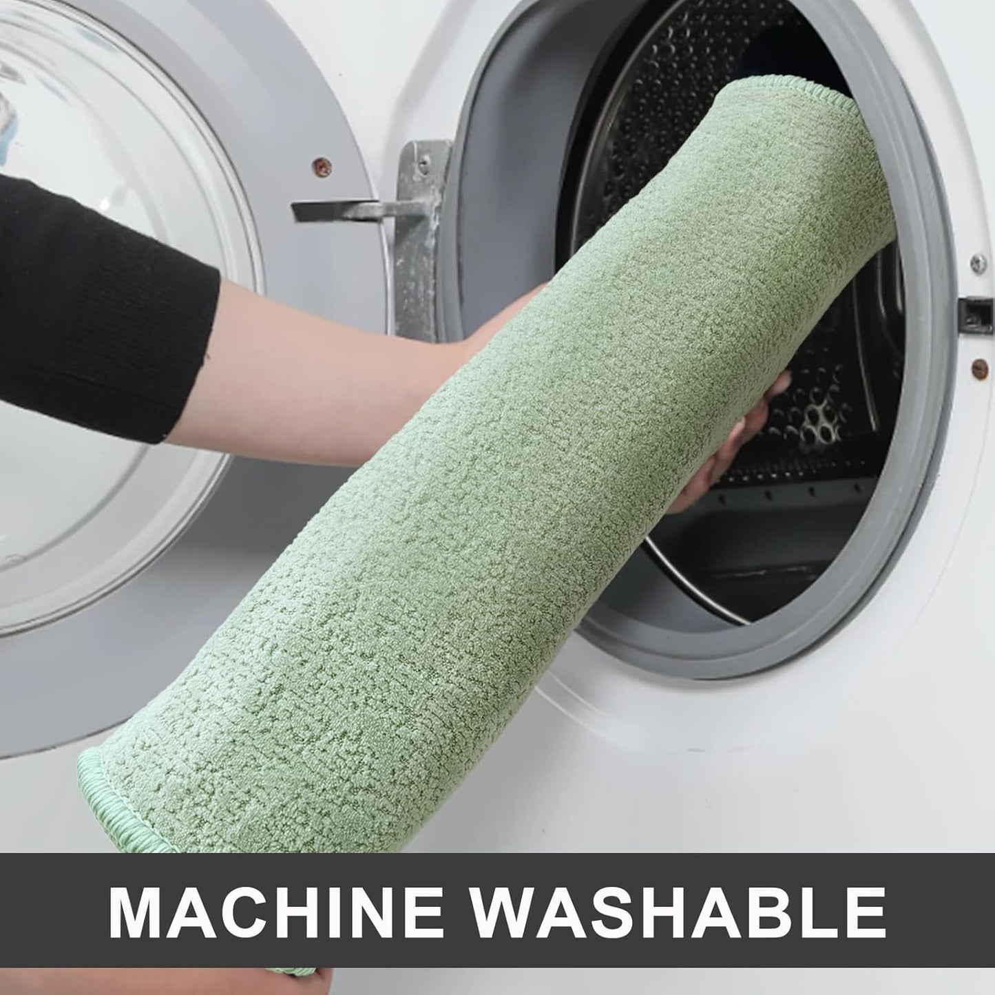 Bath Mat-Non-Slip Bathroom Floor Mats-Absorbent Quick Dry Low Pile Bathroom Rugs Fit Under Door-Bath Rug for Sink,Bathtub,Shower Room,17"×24",Sage Green