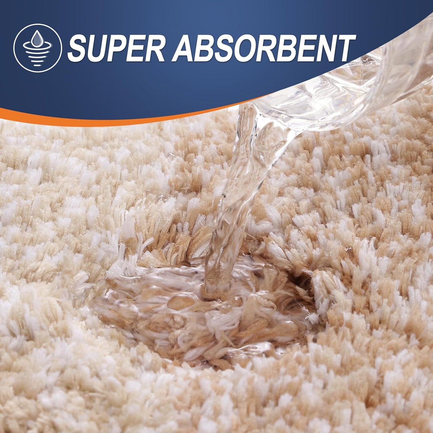 OLANLY Bathroom Runner Rugs 47x20, Extra Soft Absorbent Microfiber Bath Rugs, Rubber Backing, Quick Dry, Machine Washable Bath Mats for Bathroom Floor, Tub and Shower, Home Decor Accessories, Beige