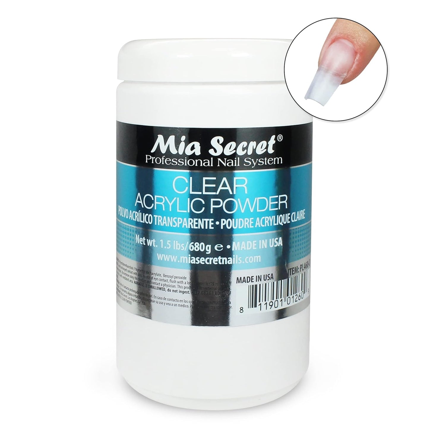 Mia Secret Clear Acrylic Powder (24oz)