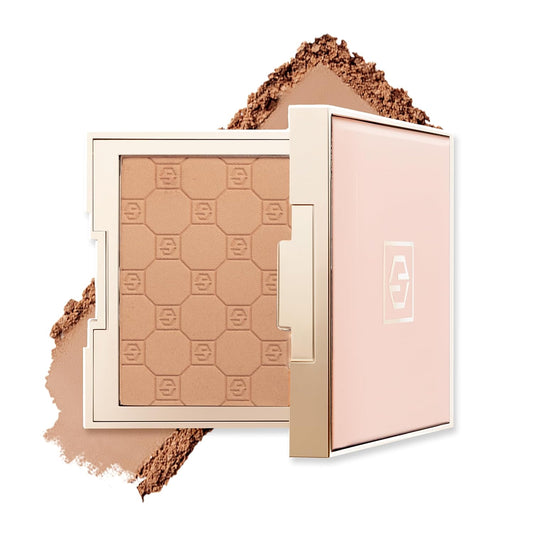Jouer Soft Focus Hydrate & Setting Powder - Pressed Powder with Matte Finish - Blurring Powder for Fine Lines and Pores - Set Face Makeup Foundation or Concealer - Tan
