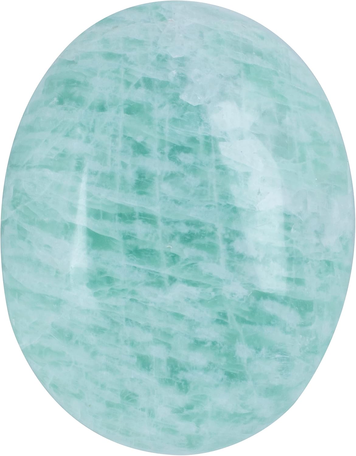 Crocon 50mm Amazonite Large Palm Stone 900+ Carats Pocket Worry Stones for Natural Chakra Balancing Reiki Healing Stones and Crystal Healing Spa Energy Crystals Gifts for Women