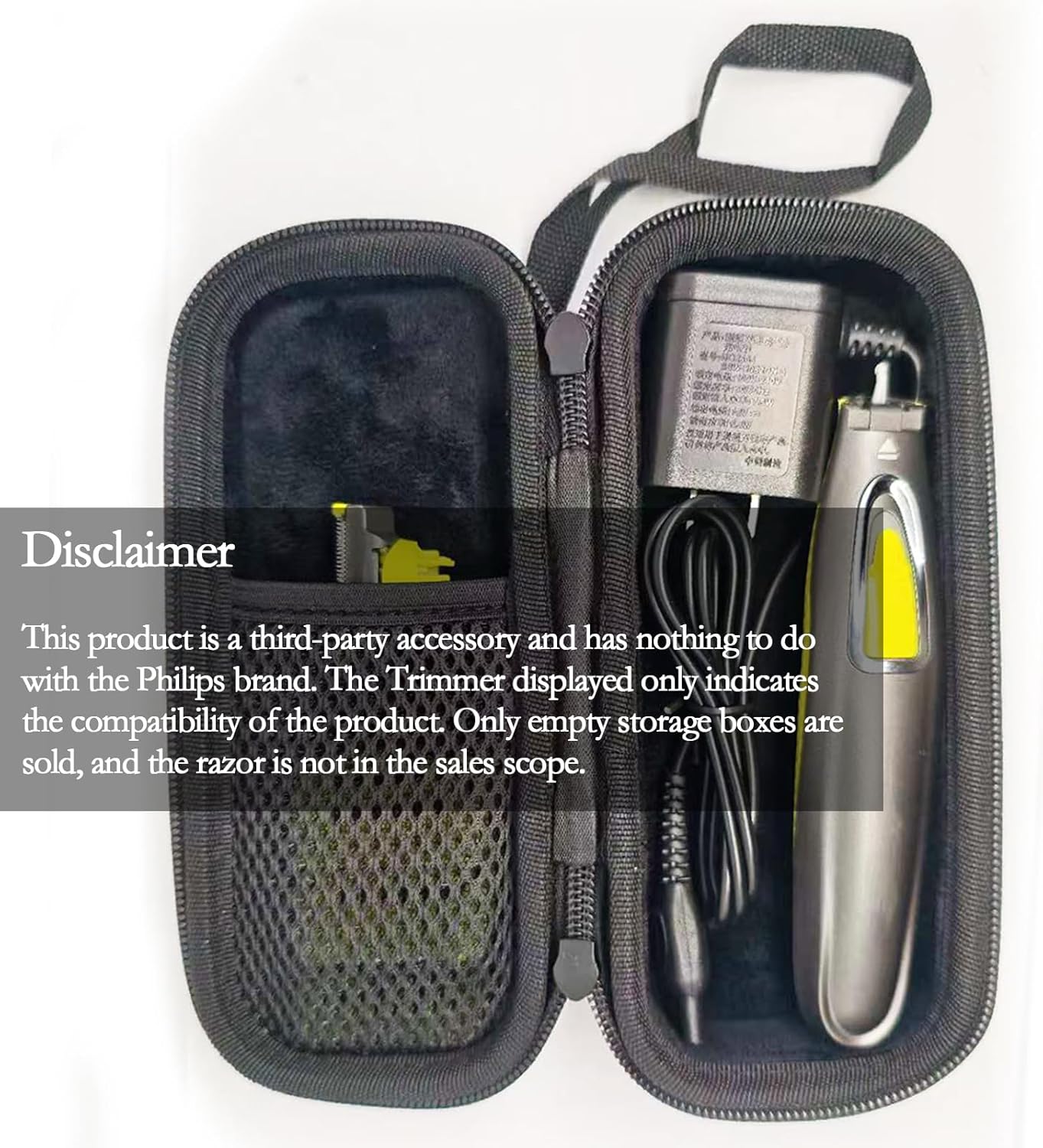 Hard Case for One Blade Trimmer QP2724/90, QP2834/70, QP2630/72, Waterproof Shaver Organizer Shockproof Travel Storage Box for Charger & Accessories