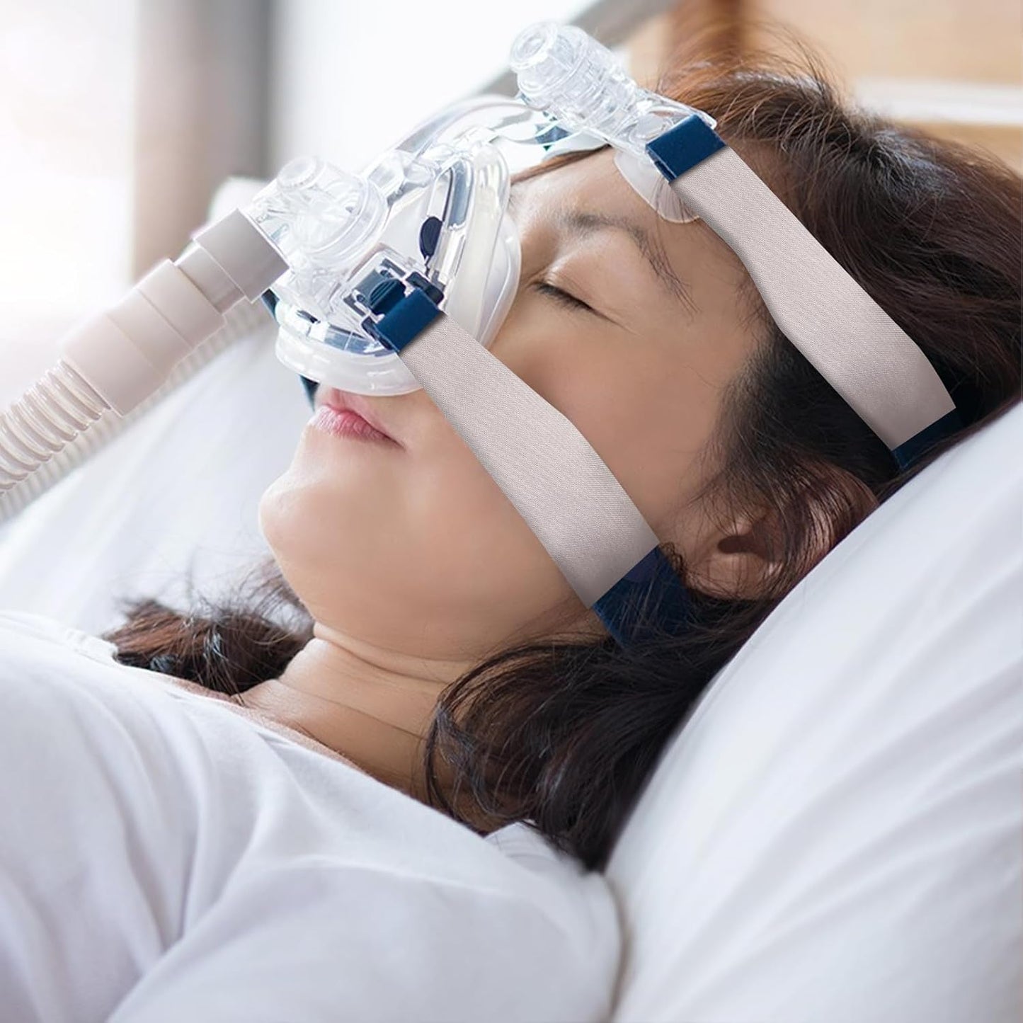 6 Pack Satin Strap Covers Breathable Strap Cushions Work for Most Headgear Straps Can Reduce The Tracks On The Face Made of Soft Fabric Face Pads