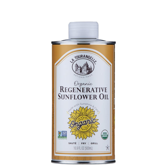 La Tourangelle, Organic Regenerative Sunflower Oil, High Heat Cooking and Skin Care Oil, Sustainable, Non-GMO, 16.9 fl oz