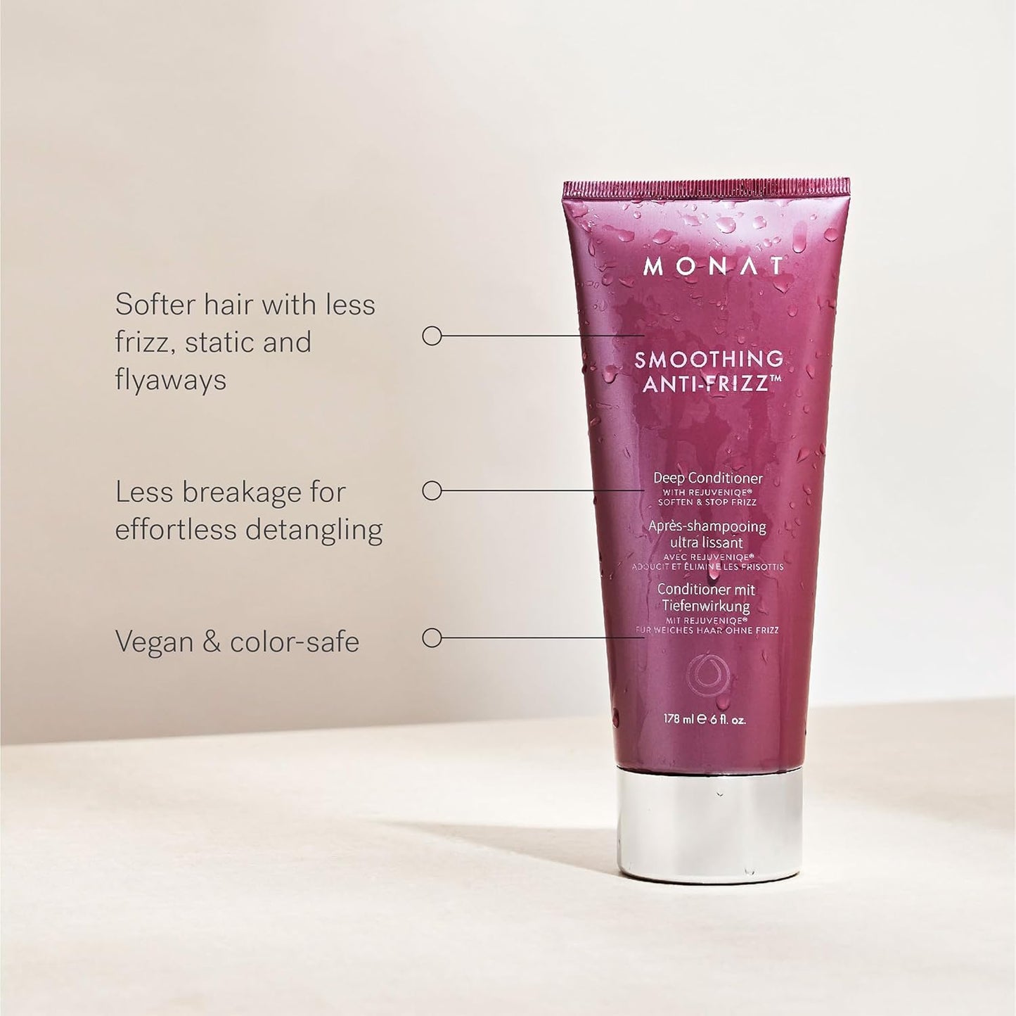 MONAT Smoothing Anti-Frizz Set - Natural Frizz Ease Shampoo & Frizz Dismiss Conditioner for Lightweight Frizz Control and Smooth, Shiny Hair