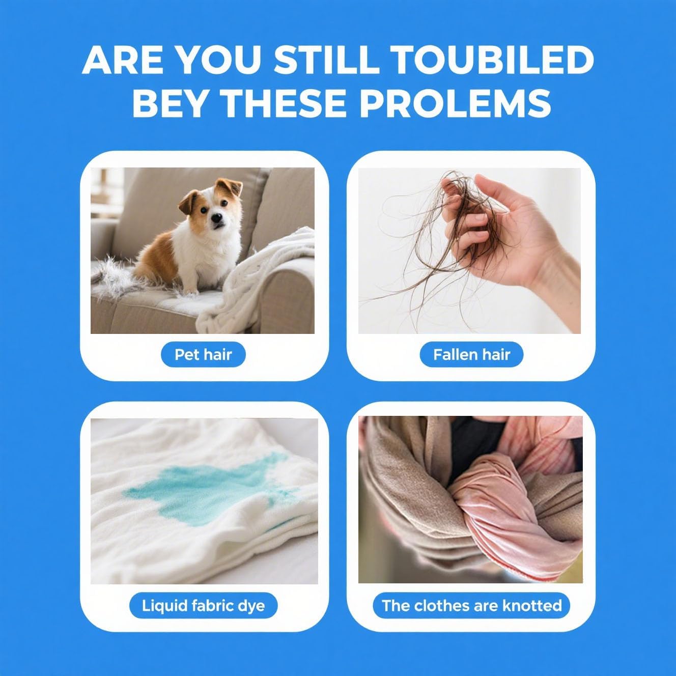 Lint Remover Balls for Laundry, 6-Pack Nylon Laundry Balls - Prevent Tangling, Collect Hair & Lint, Reusable Washing Machine Helper (6 Colors Mixed)