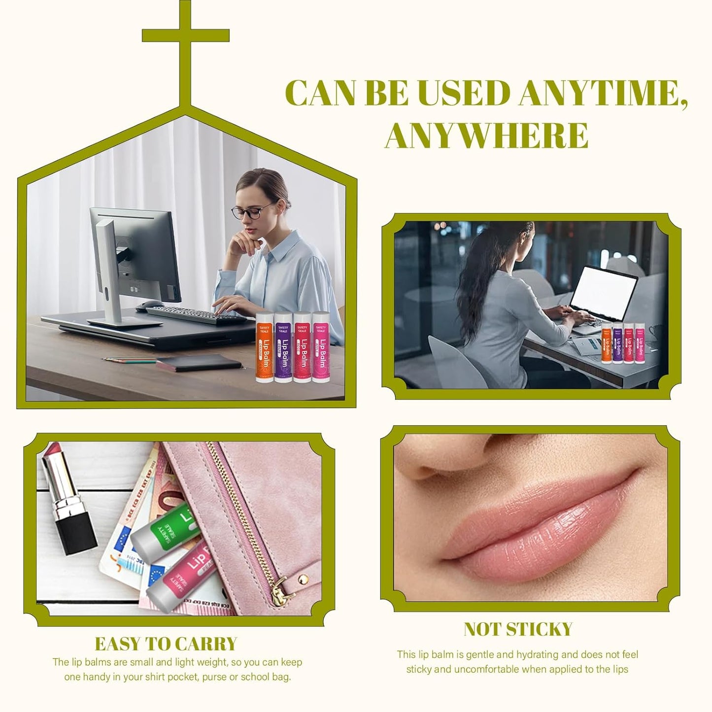 Yopela 36 Pack Natural Lip Balm Bulk with Vitamin E and Coconut Oil - Moisturizing, Soothing, and Repairing Dry and Chapped Lips Valentine's Gift- 12 Flavors - Non-GMO