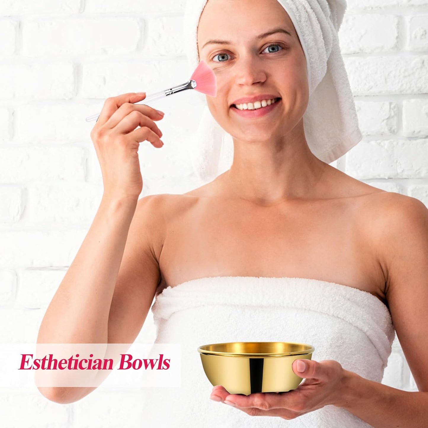 GRETJOB Professional Facial Bowls Set for Estheticians - 9 Pcs Mixing Bowls with Brush & Spatula | Facial Mask Mixing Kit for Spa & Home Use