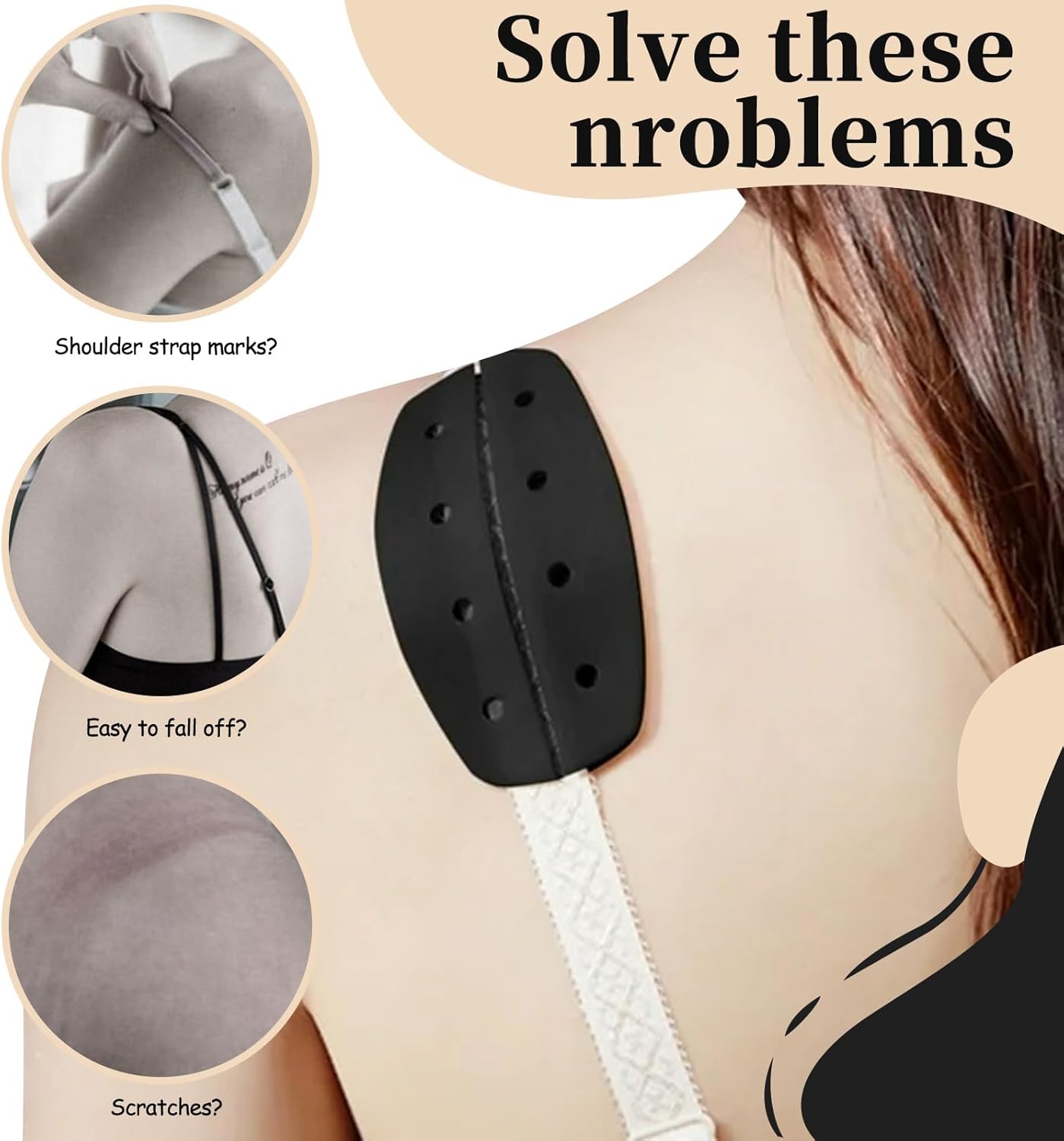 12pcs Silicone Bra Strap Cushions,Anti Slip Shoulder Pads for Women, Soft Gel Strap Holders to Prevent Slipping