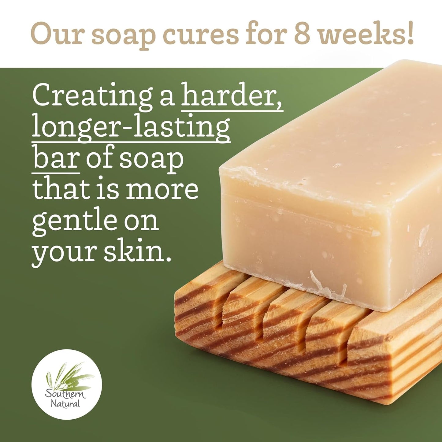 Southern Natural Goat Milk Soap Bar - 3 Pack Rosemary Mint - For Dry Sensitive Skin. Natural, Handmade Soap For Men, Women & Kids. Use On Face & Body