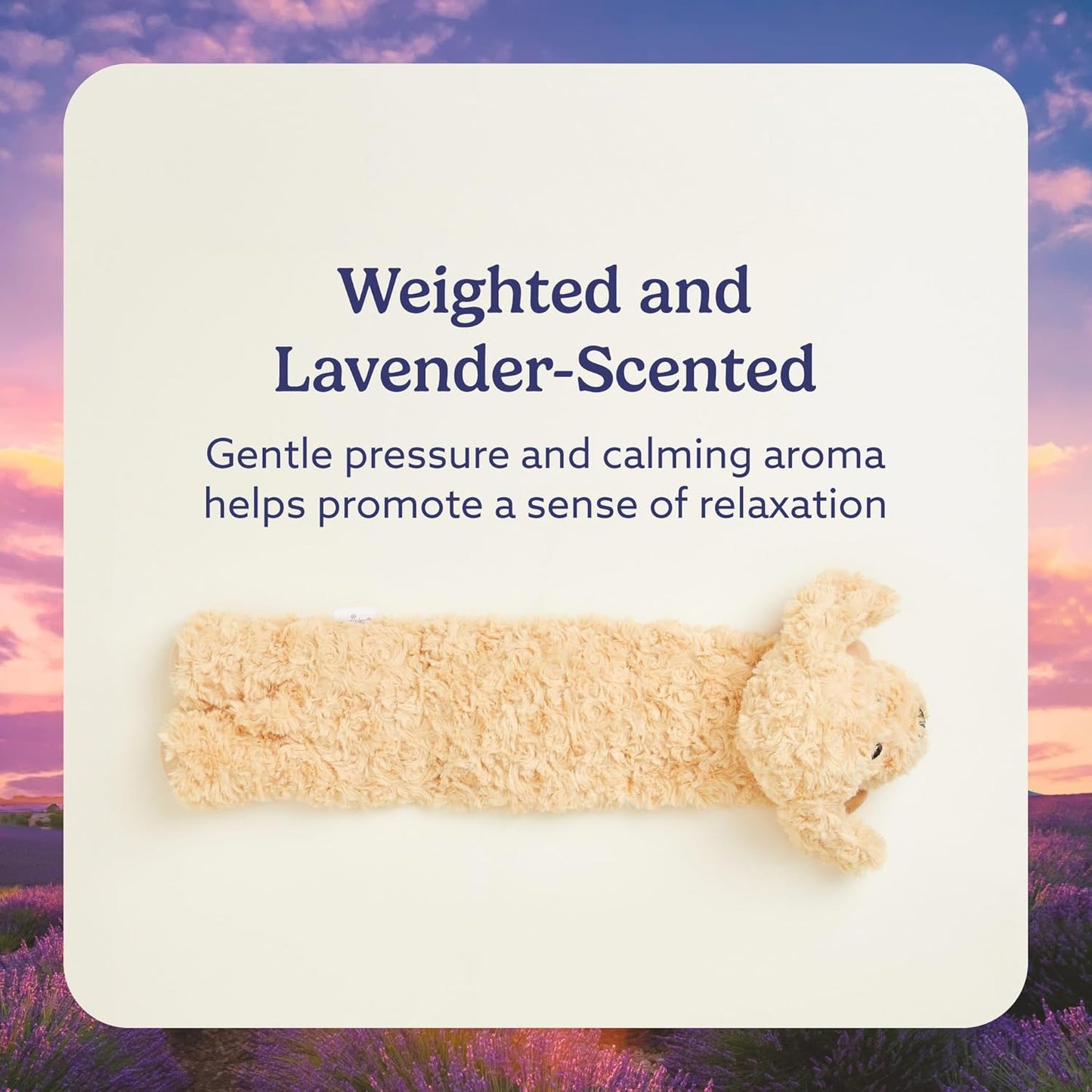 warmies Microwavable Neck & Shoulder Wrap - Heating & Cooling Plush Pad for Calming Relaxation - Weighted & Heated Neck Warmer with Scented Lavender - Microwave Heat Pad for Aches & Pain - Golden Dog