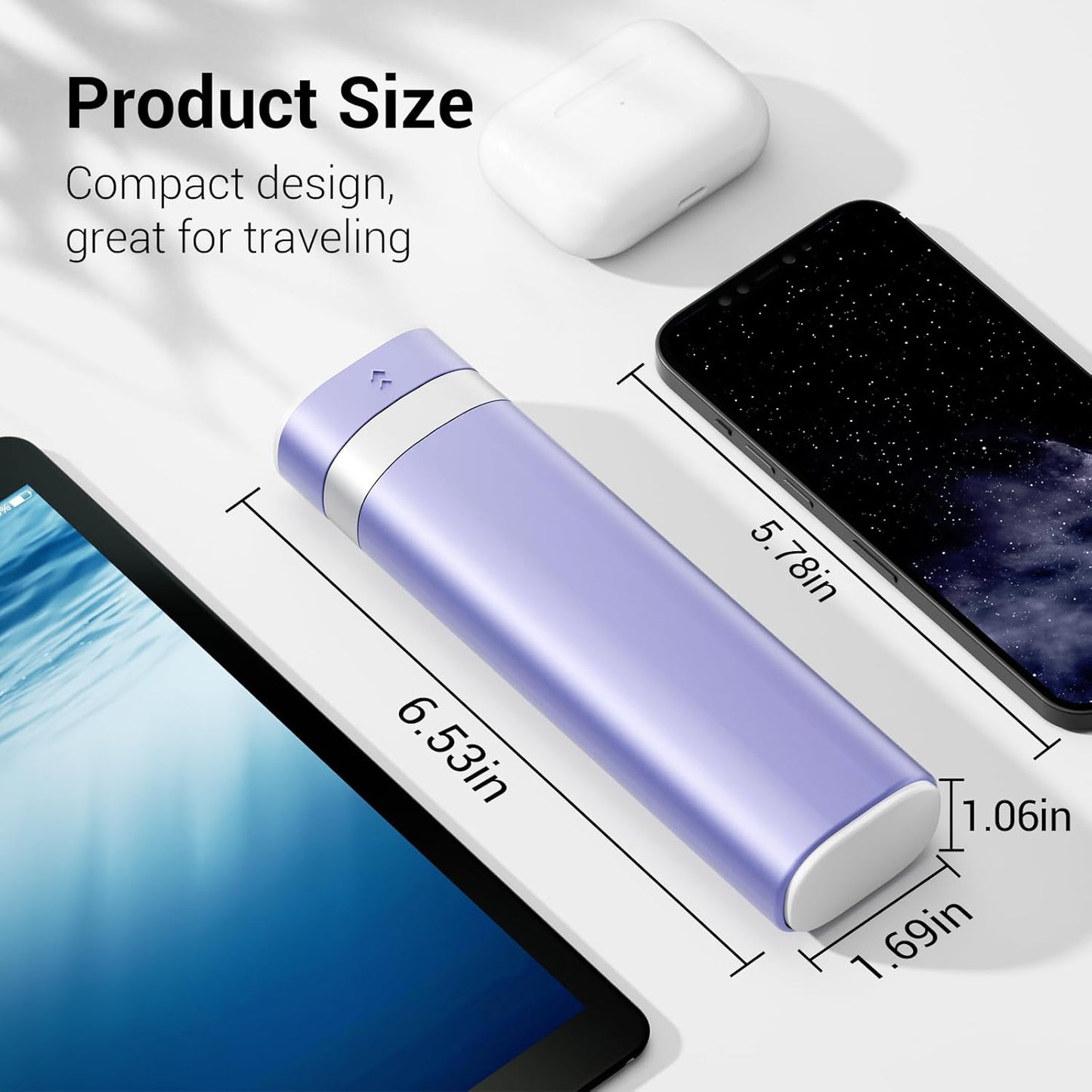 Weekly Pill Organizer 7 Day, Daily Pill Box, Travel Pill Case, Cute Pill Holder to Hold Vitamins, Medicines, Supplements, Pills Organizer (Purple)