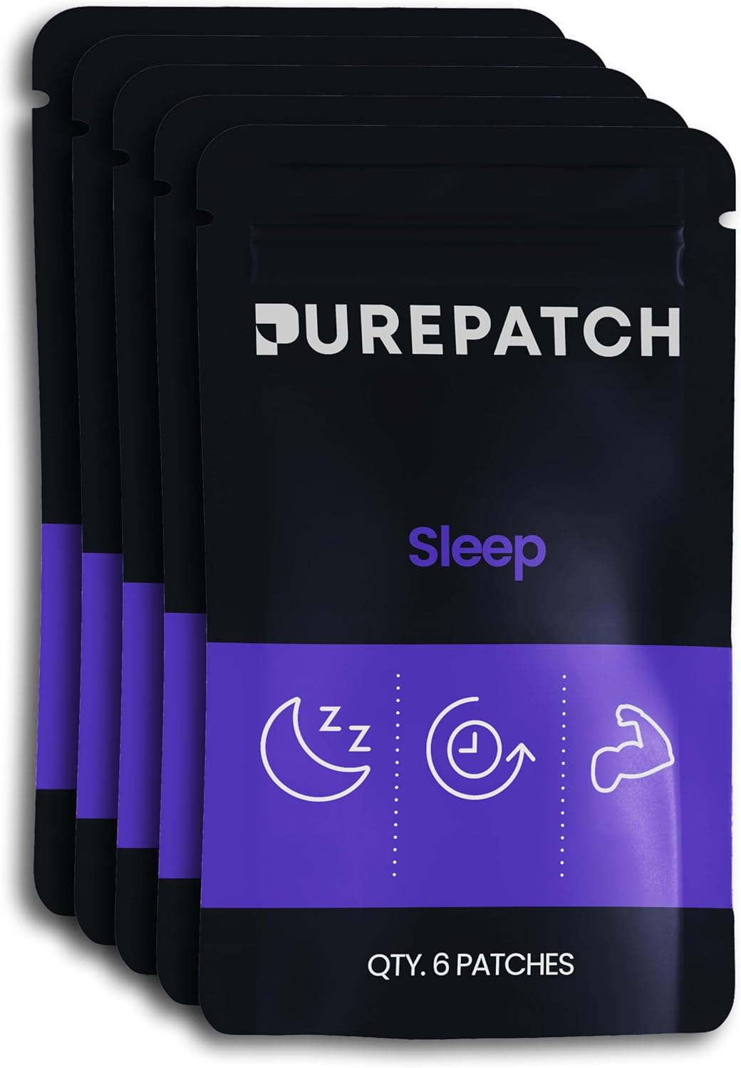 Pure Patch Sleep Patch – Plant-Based Vegan Topical Patch – Magnesium Glycinate – GABA – L-Theanine – Apigenin – Non-Ingestible – Water-Resistant – Gentle on Skin – Gluten Free – Made in USA –30Patches